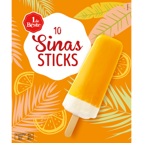 Foto van 1 de Beste Sinas sticks 10 stuks op witte achtergrond