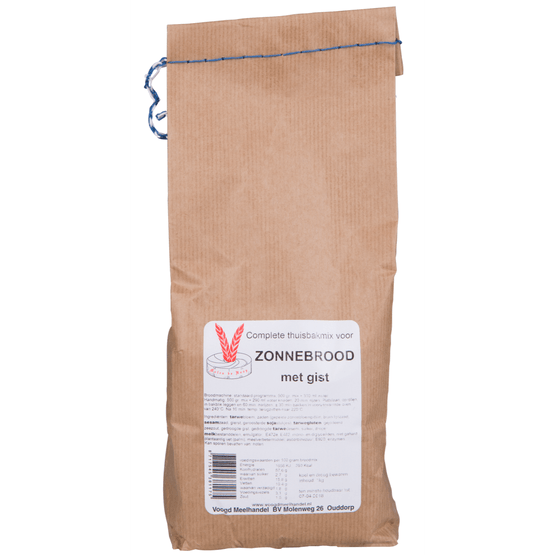 Foto van Voogd Thuisbakmix zonnebrood op witte achtergrond