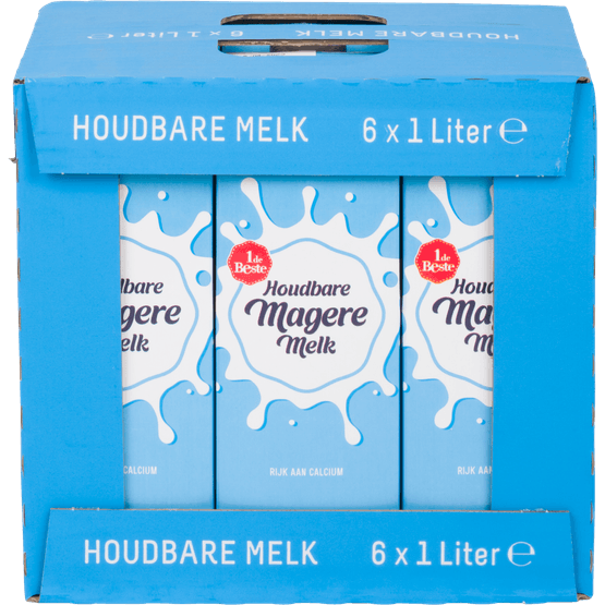 Foto van 1 de Beste Houdbare magere melk 6 stuks op witte achtergrond