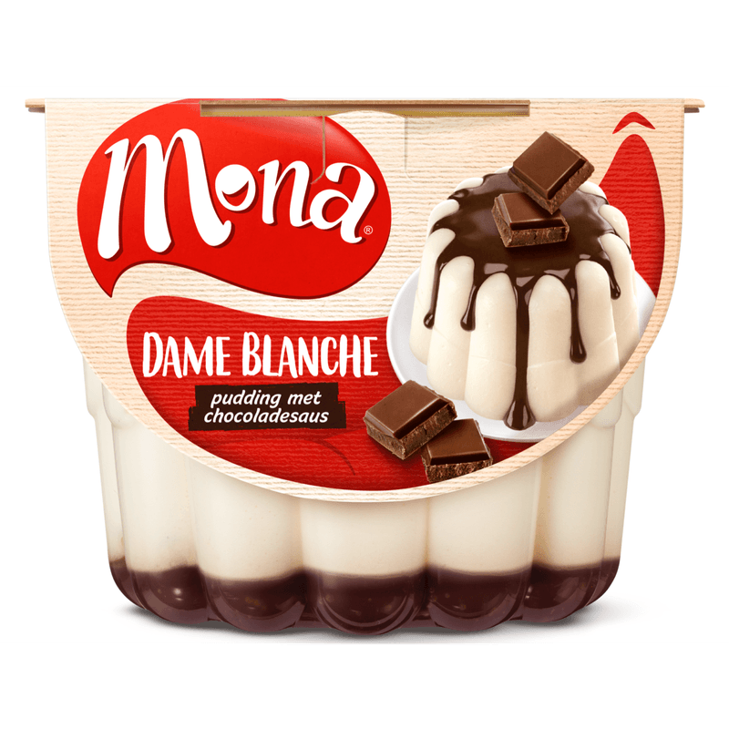 Mona Dame Blanche Pudding met Chocoladesaus