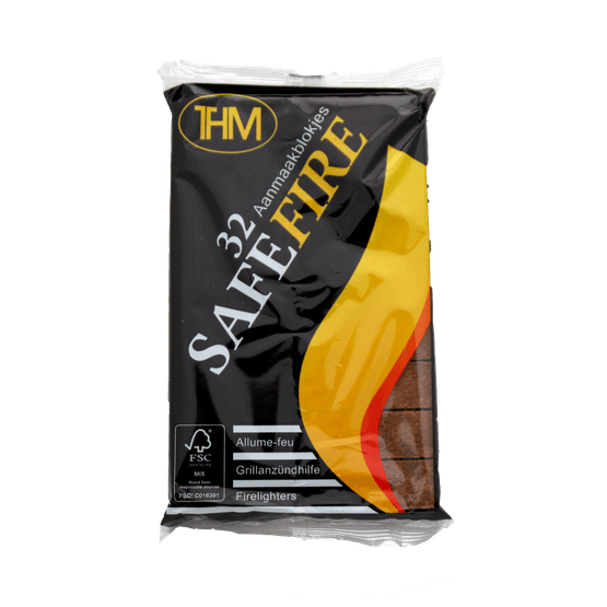 Foto van THM Aanmaakblokjes bruin op witte achtergrond