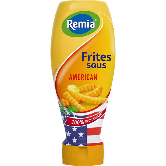 Foto van Remia Fritessaus americain op witte achtergrond