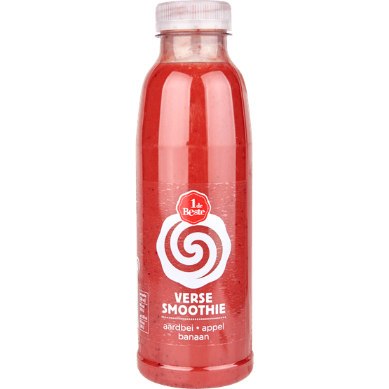Foto van 1 de Beste Smoothie aardbei op witte achtergrond
