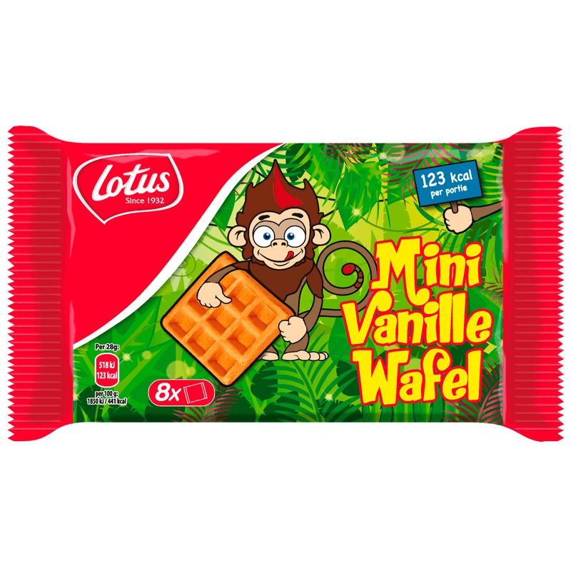 Lotus Wafels vanille aap