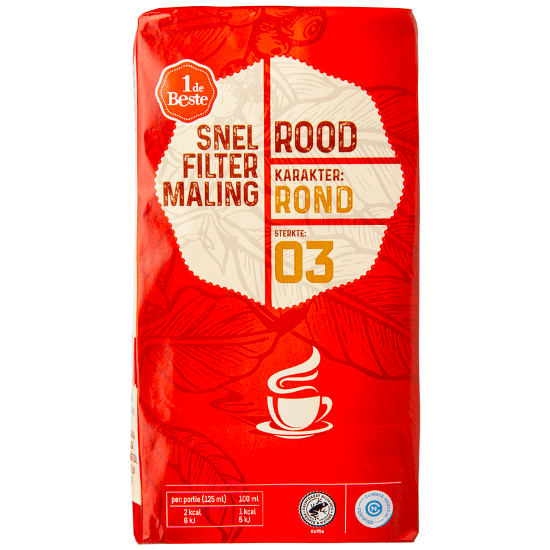 1 De Beste Filterkoffie roodmerk