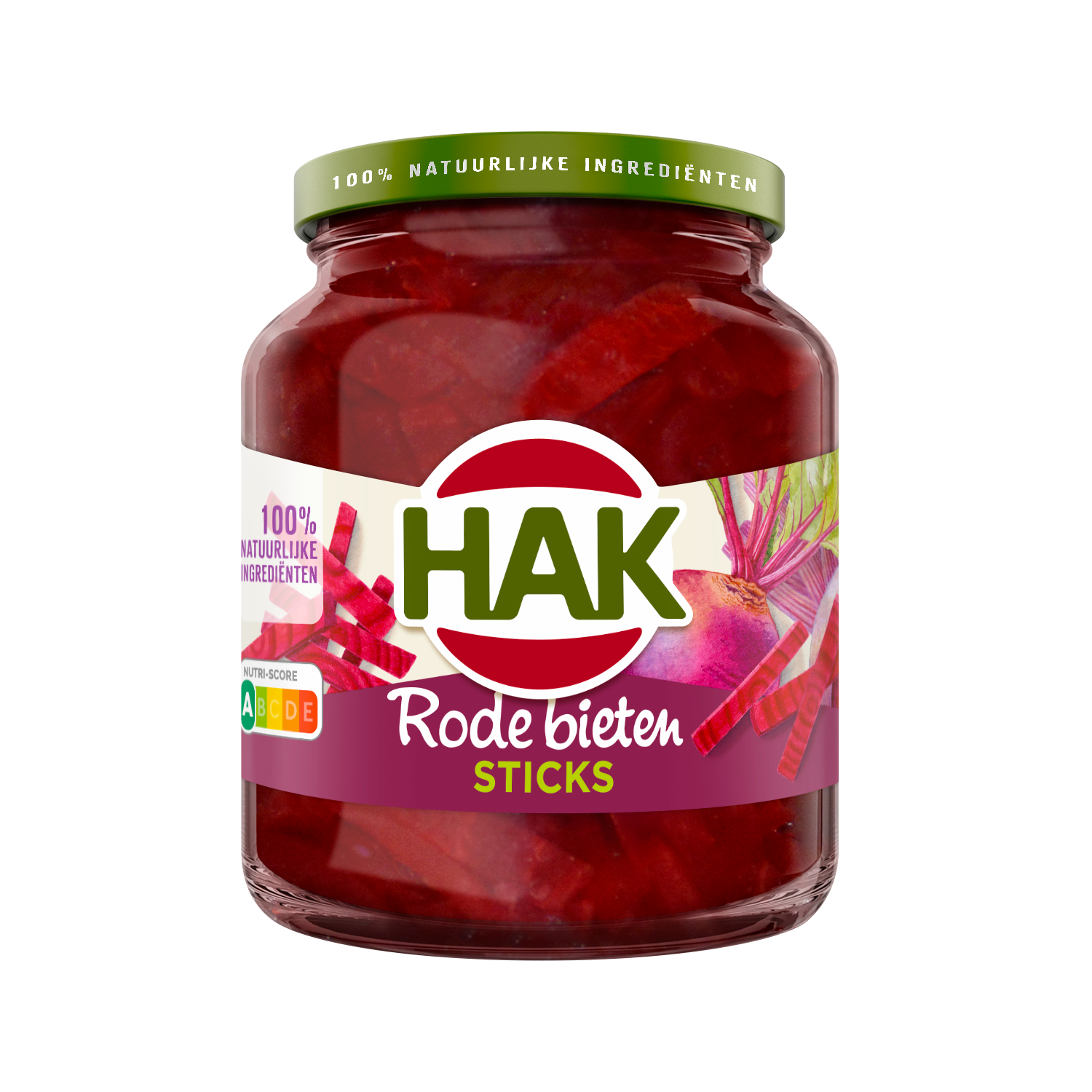 Hak Rode bieten sticks zoetzuur