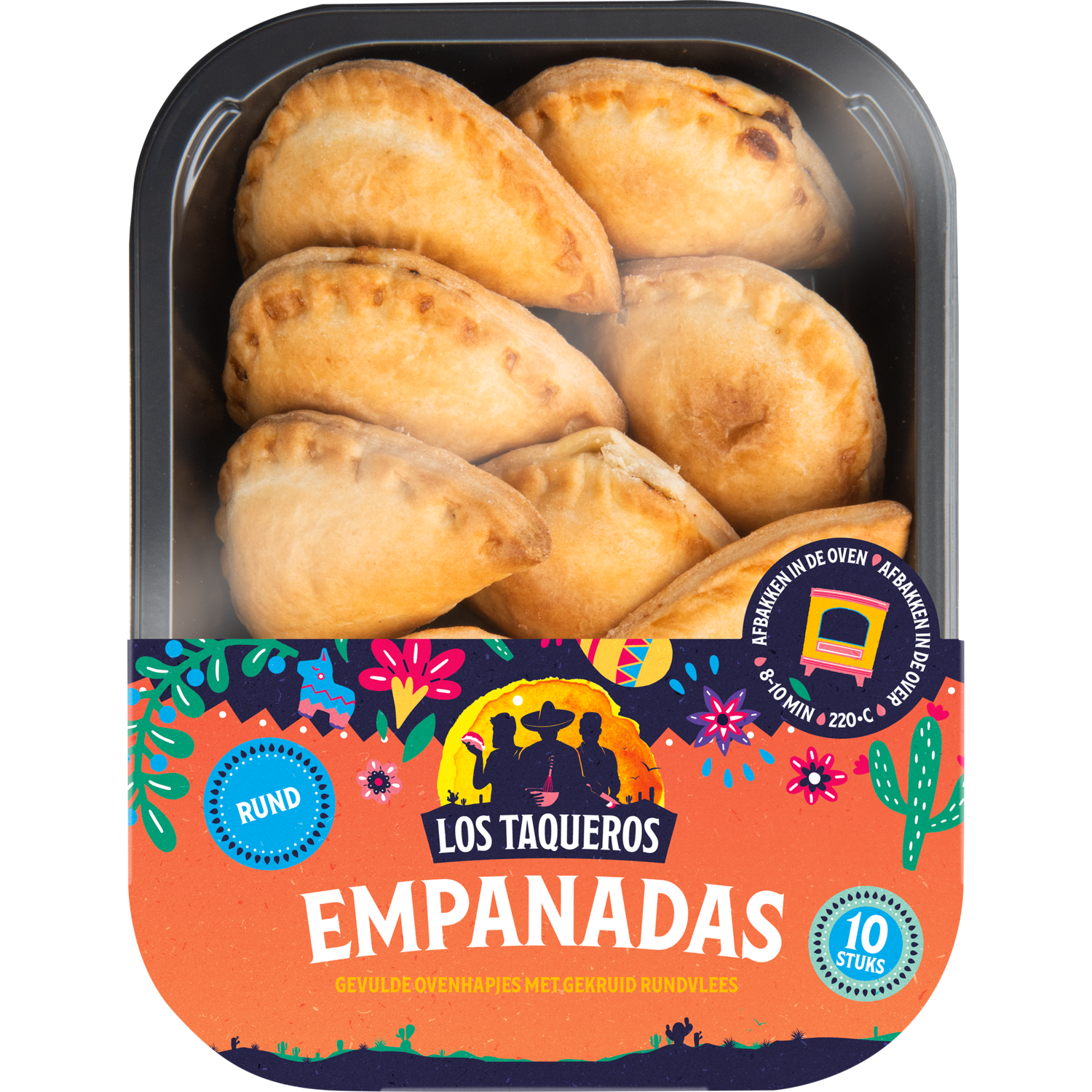 Los Taqueros Empanadas gekruide gehakt 10 stuks