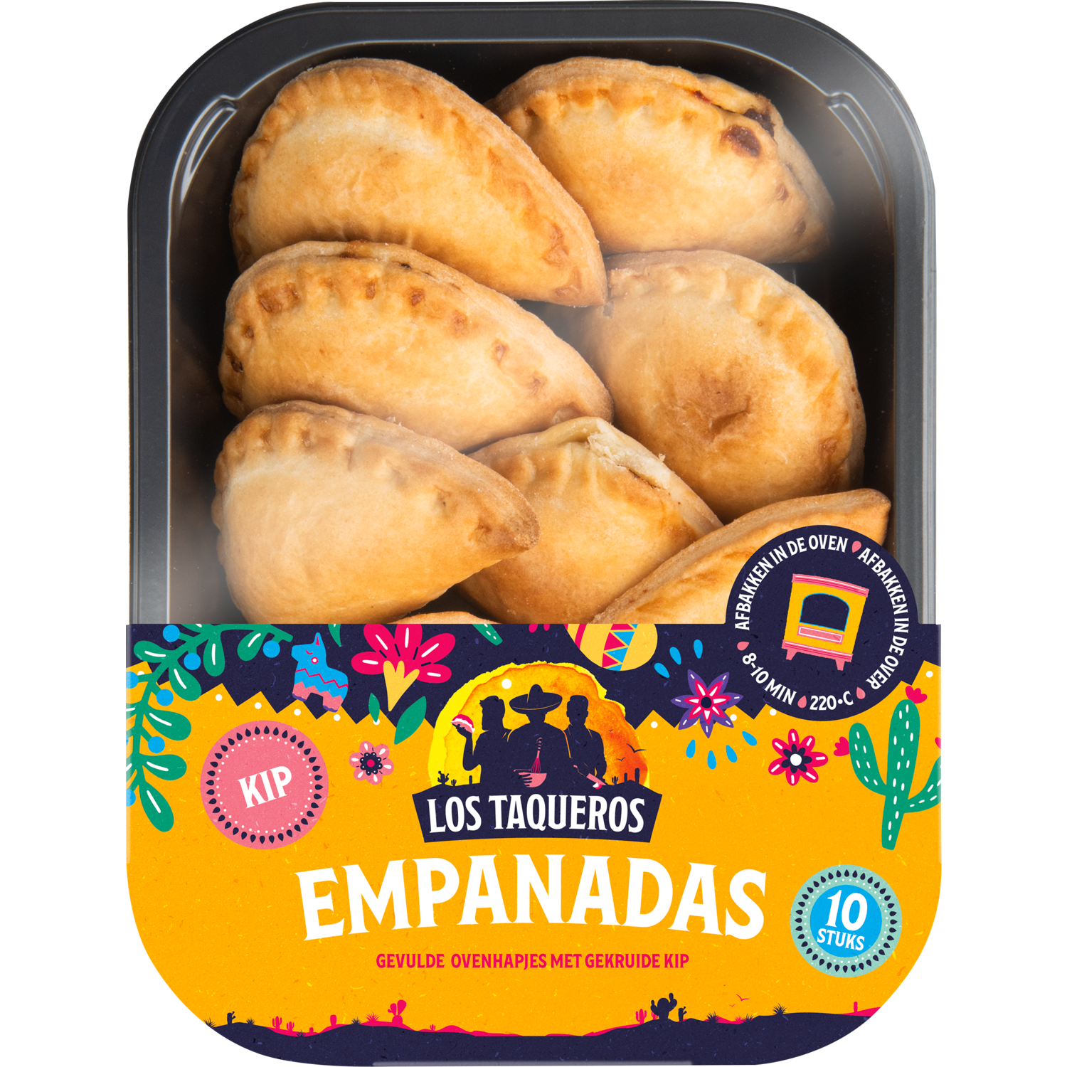 Los Taqueros Empanadas gekruide kip 10 stuks
