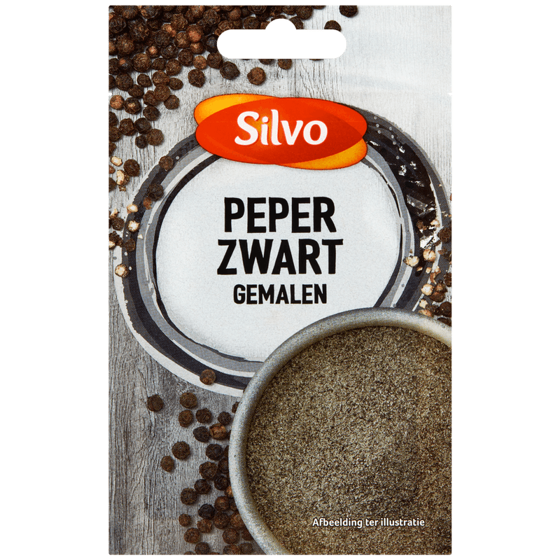 Silvo Peper zwart gemalen