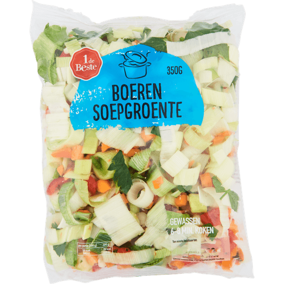 Foto van 1 de Beste Boerensoepgroenten op witte achtergrond