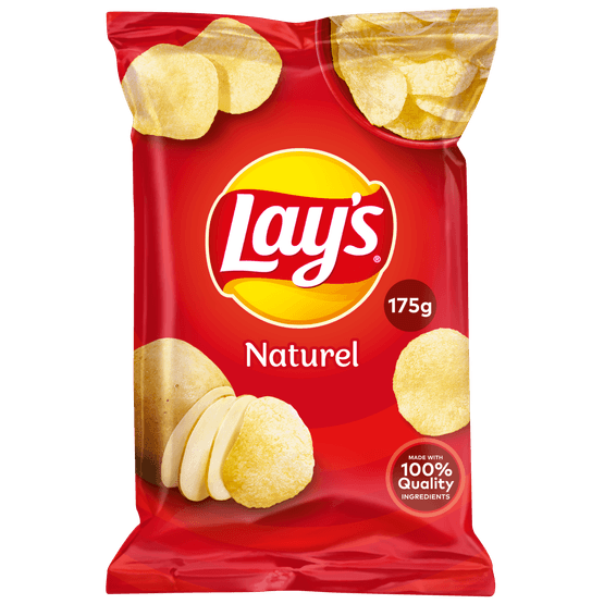 Foto van Lay's Chips naturel op witte achtergrond