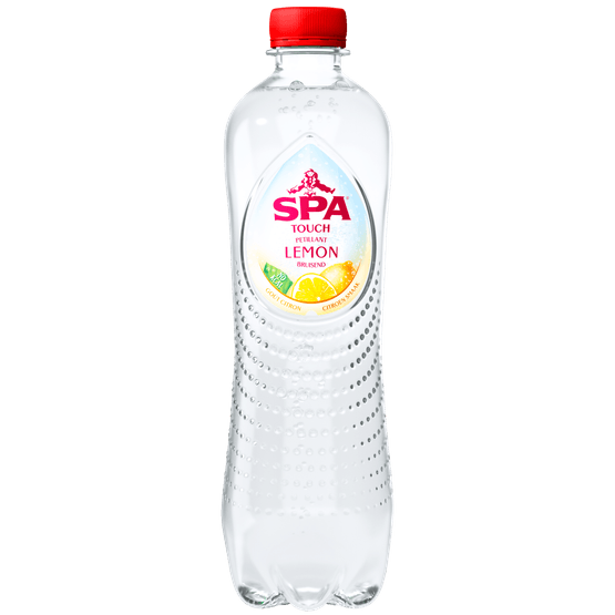 Foto van Spa Touch koolzuurvrij lemon op witte achtergrond