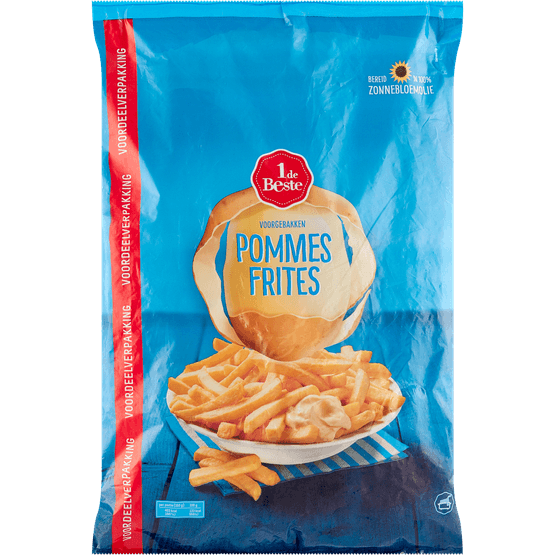 Foto van 1 de Beste Pommes frites op witte achtergrond