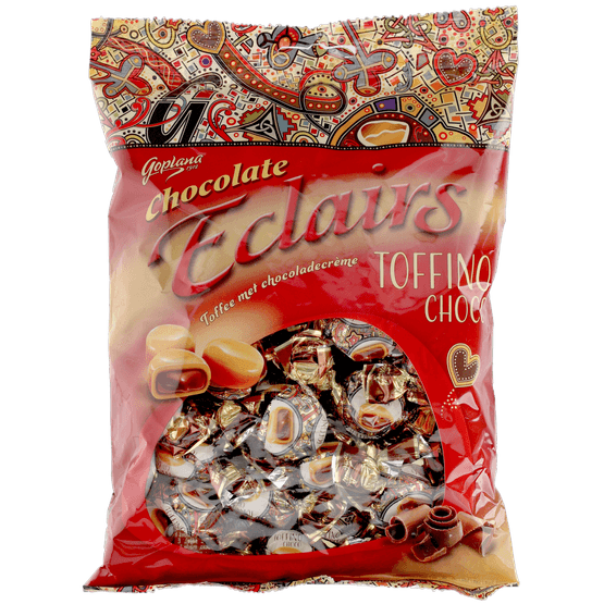 Foto van Bedo Chocolate eclairs op witte achtergrond