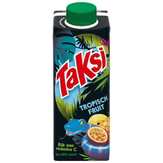 Foto van Taksi Tropisch fruit op witte achtergrond