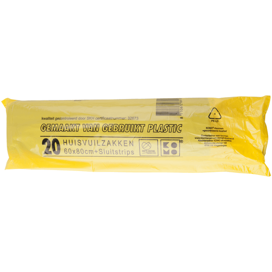 Foto van Komo Huisvuilzakken 50 liter op witte achtergrond