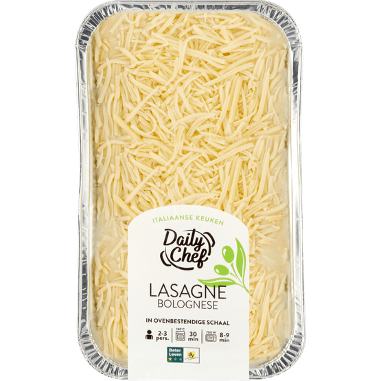 Foto van Daily Chef Lasagne bolognese op witte achtergrond