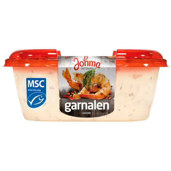 Foto van Johma Garnalen salade op witte achtergrond