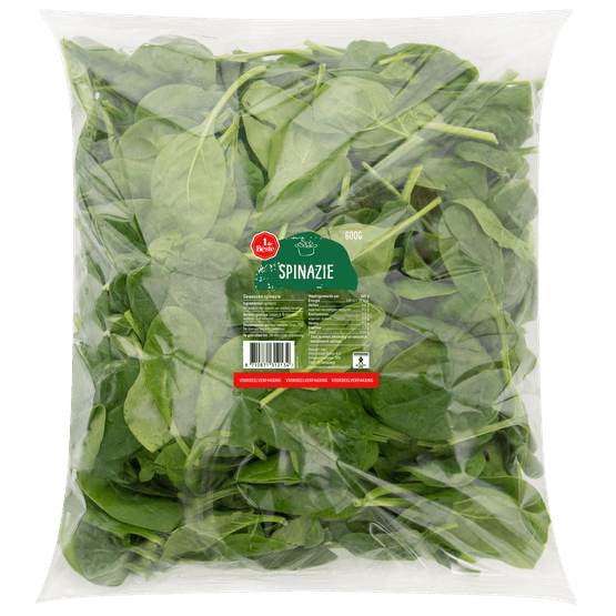 Foto van 1 de Beste Spinazie gewassen op witte achtergrond