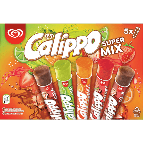 Foto van Ola Calippo supermix 5 stuks op witte achtergrond