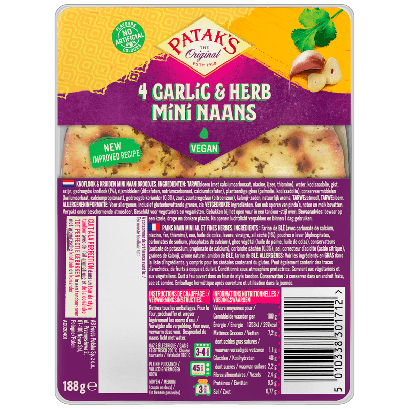 Patak's Mini naan knoflook en kruiden