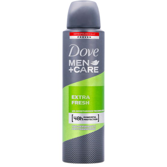 Foto van Dove Deospray men extra fresh op witte achtergrond