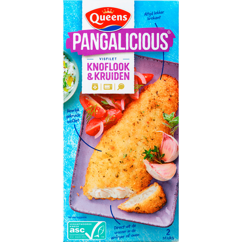 Queens Pangalicious Knoflook & Kruiden 2 stuks 250 g