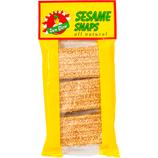 Foto van Sun glow Sesam snaps krokant op witte achtergrond