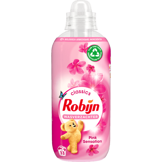 Foto van Robijn Wasverzachter pink sensation 33 wasbeurten op witte achtergrond