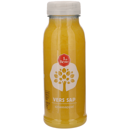 Foto van 1 de Beste Vers sap sinaasappel op witte achtergrond