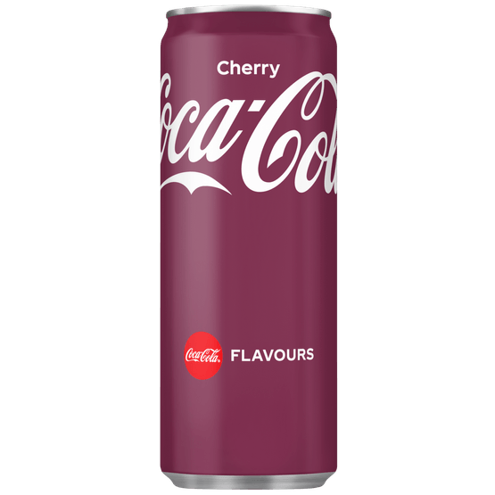 Foto van Coca-Cola Regular cherry op witte achtergrond