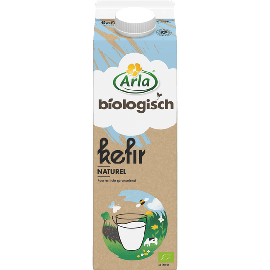 Foto van Arla Biologisch kefir naturel op witte achtergrond