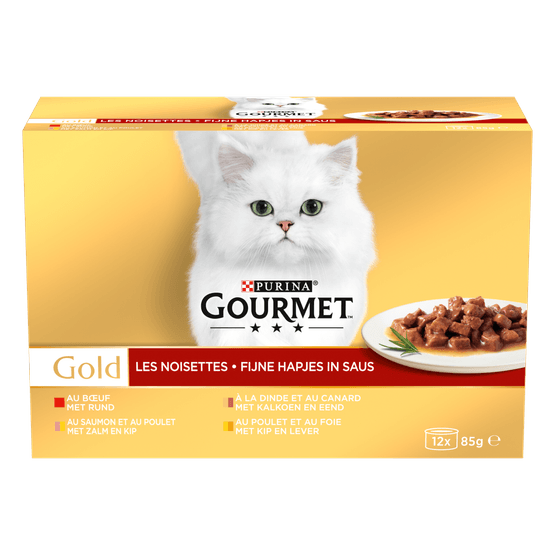 Foto van Gourmet Gold fijne hapjes in saus 12 stuks op witte achtergrond