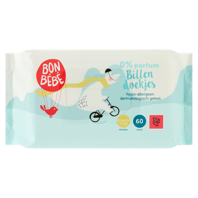 Bonbébé Billendoekjes 0% parfum - 60 Stuks