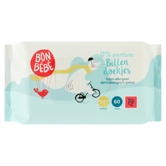 Foto van Bonbébé Billendoekjes 0% parfum op witte achtergrond