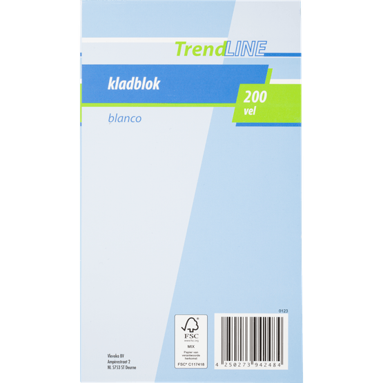 Foto van Trendline Kladblok 200 vel op witte achtergrond