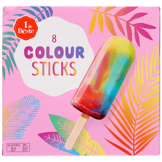 Foto van 1 de Beste Coloursticks 8 stuks op witte achtergrond