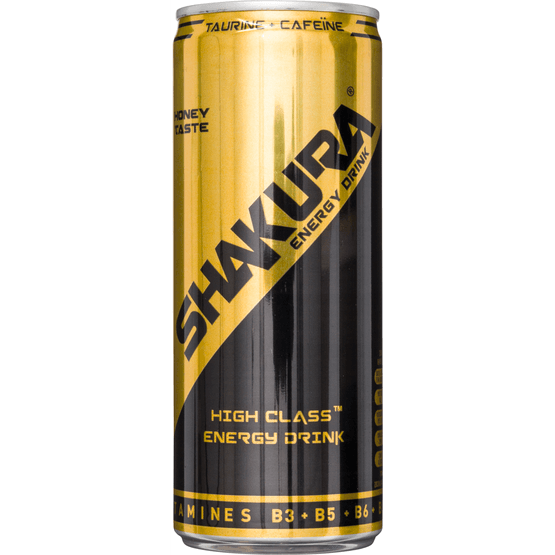 Foto van Shakura Energy drink op witte achtergrond