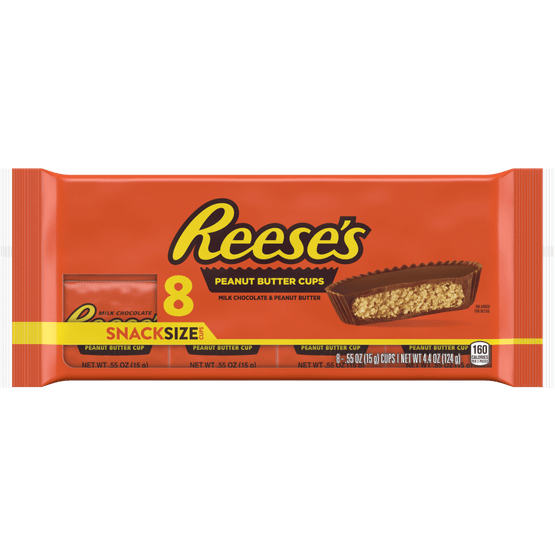 Foto van Reese's Peanut butter cups 8 stuks op witte achtergrond