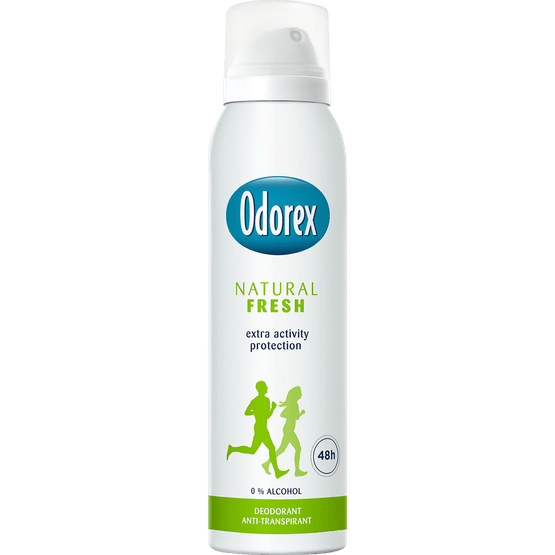 Foto van Odorex Deospray natural fresh op witte achtergrond