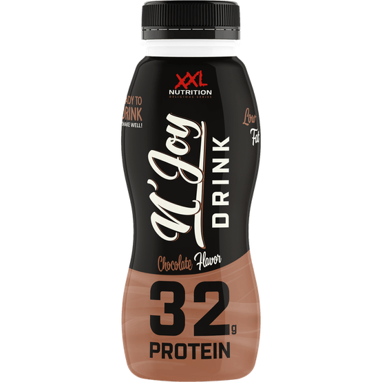 Foto van XXL NUTRITION Njoy protein drink chocolade op witte achtergrond