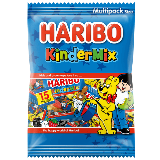 Foto van Haribo Kindermix op witte achtergrond