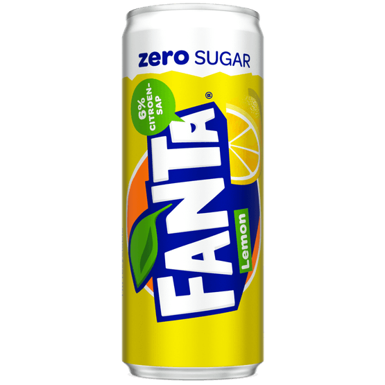 Foto van Fanta Exotic no sugar op witte achtergrond