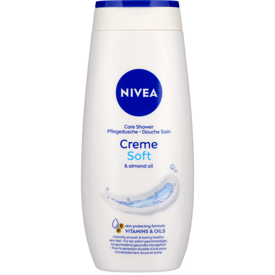 Foto van Nivea Douchegel creme soft op witte achtergrond