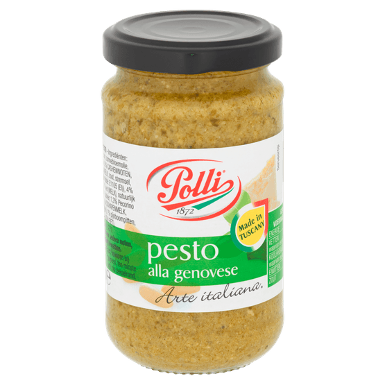 Foto van Polli Pesto genovese op witte achtergrond