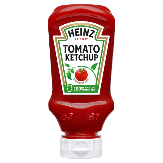 Foto van Heinz Tomato Ketchup op witte achtergrond