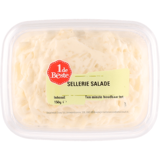 Foto van 1 de Beste Sellerie salade op witte achtergrond