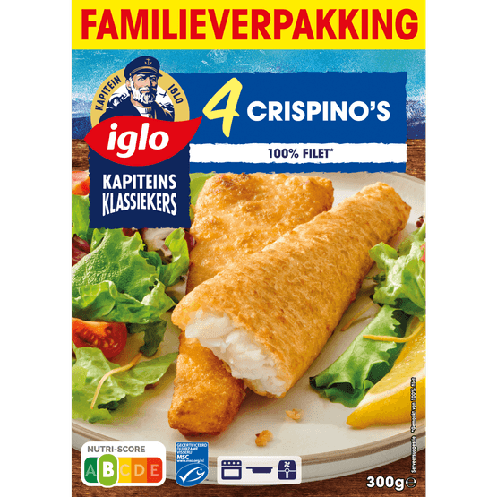 Foto van Iglo Kapiteins Klassiekers Crispino 4 stuks op witte achtergrond