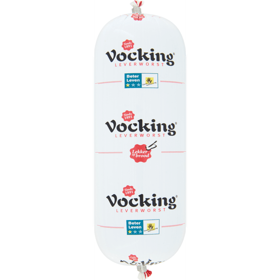 Foto van Vocking Leverworst op witte achtergrond