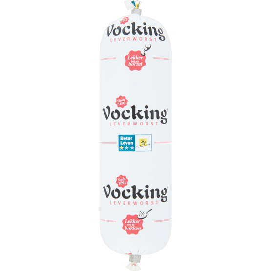 Foto van Vocking Leverworst op witte achtergrond